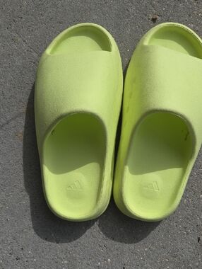 Yeezy Kids Neon Lime Slide Sandals